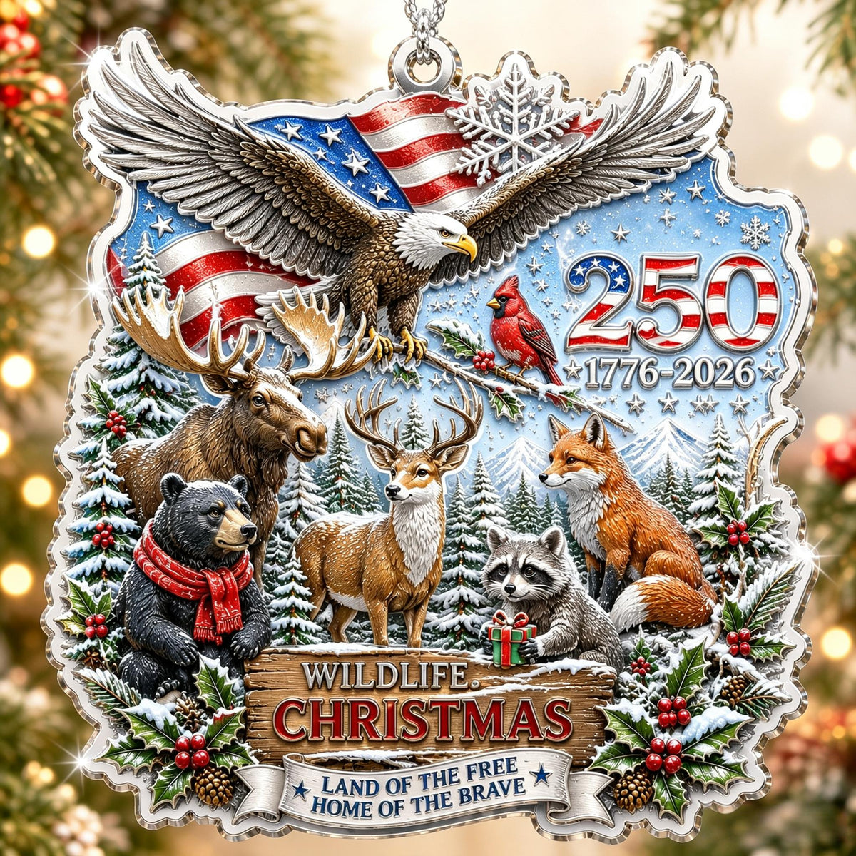 America 250 Christmas Heritage Ornament