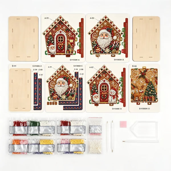 DIY Pearl Art Kit – 3D Handmade Christmas House Decoration, Holiday Craft Gift for Family & Friends