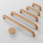 Scandinavian Solid Wood Cabinet Handles
