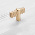 Architectural Square Walnut Wood Cabinet Pulls
