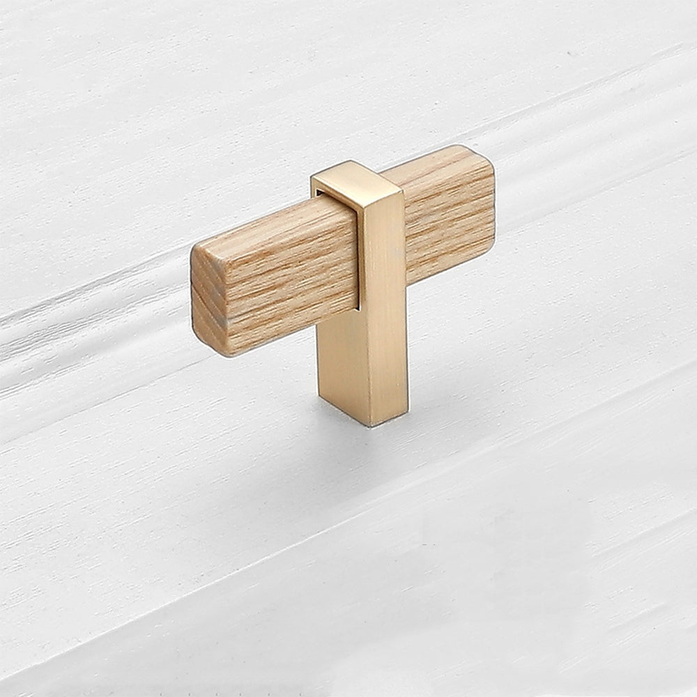 Architectural Square Walnut Wood Cabinet Pulls