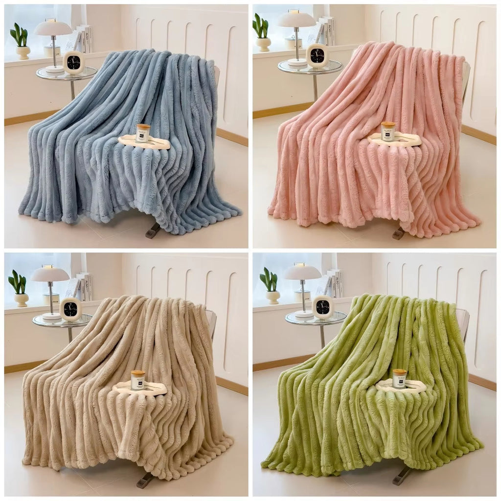 Cozy Striped Throw Blanket