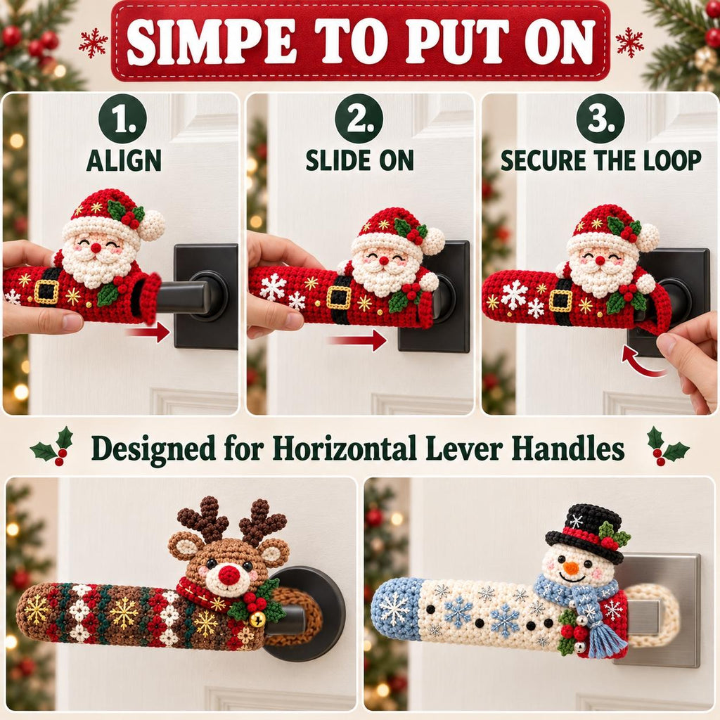 Handcrafted Holiday Friends Door Handle Covers