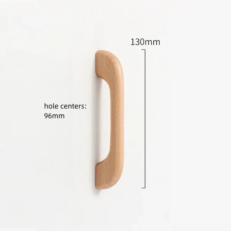 Soft Modern Solid Wood Curved Arch Cabinet Pulls