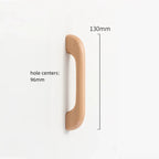 Soft Modern Solid Wood Curved Arch Cabinet Pulls