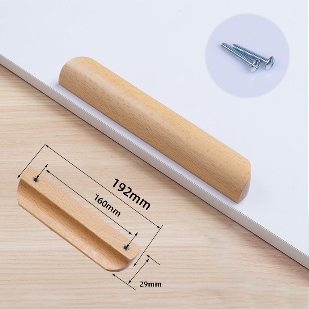 Modern Solid Wood Finger Edge Pulls for Cabinets and Drawers
