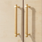 Architectural Square Walnut Wood Cabinet Pulls