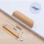Modern Solid Wood Finger Edge Pulls for Cabinets and Drawers