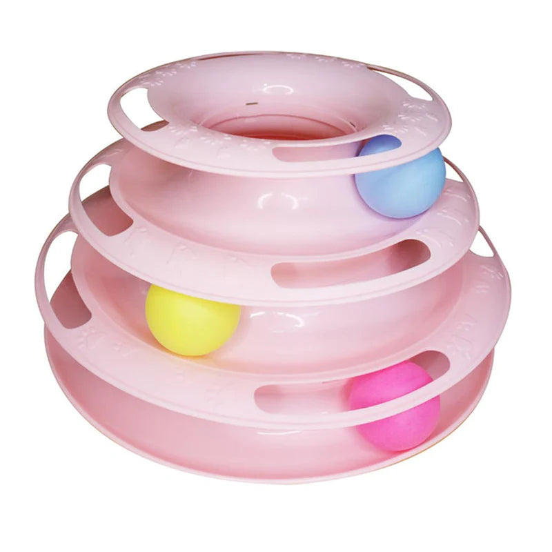 Cat Toy Tower with Tracks
