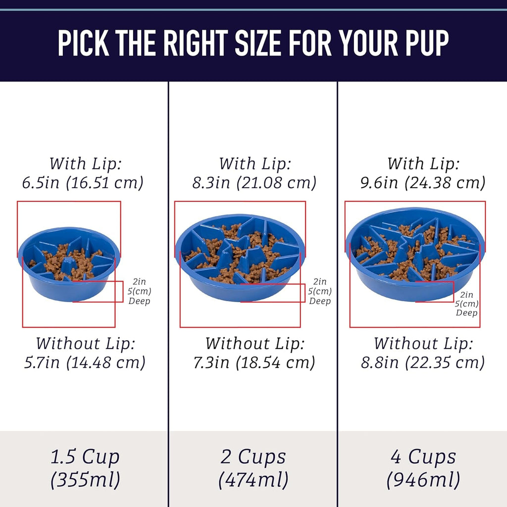 Maze Slow Feeder Dog Bowl, 2 Cup