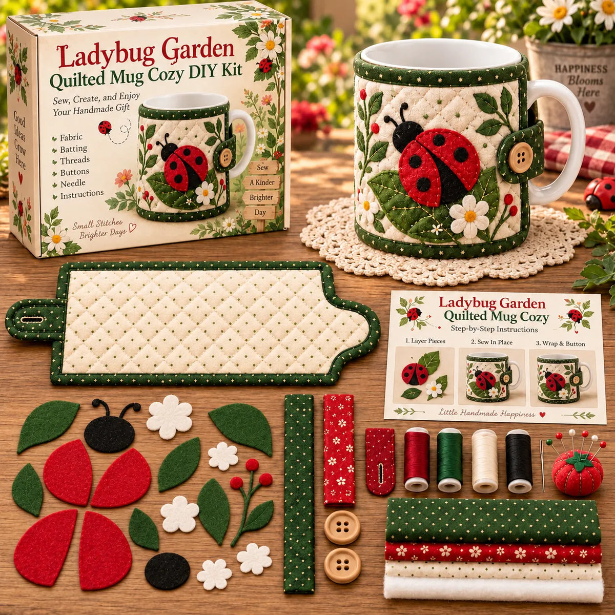 Garden Quilted Mug Cozy DIY Kit