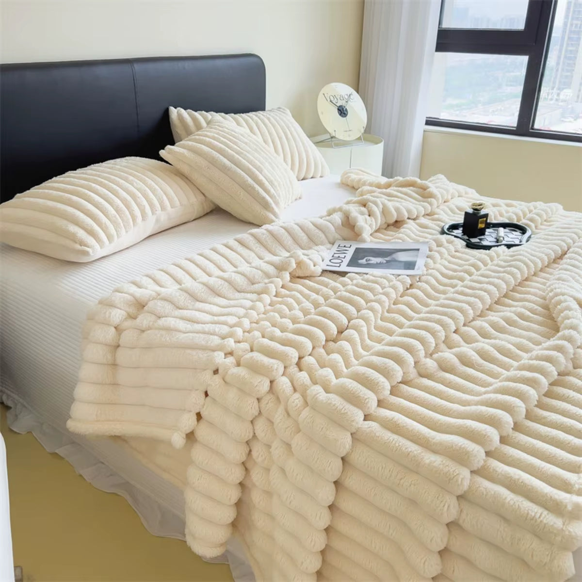 Cozy Striped Throw Blanket