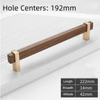 Architectural Square Walnut Wood Cabinet Pulls