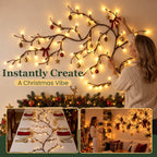 Flexible LED Branch Lights | Remote-Controlled Holiday Wall Decor