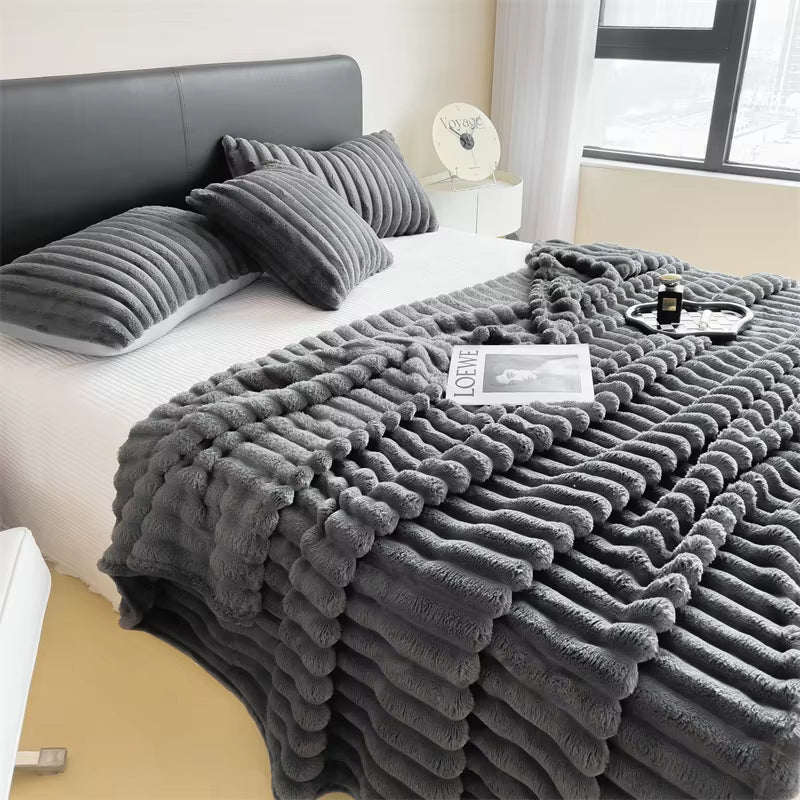 Cozy Striped Throw Blanket