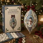 Vintage Christmas Fabric Ornament DIY Kit