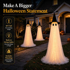 4FT Lighted Halloween Ghost Yard Decorations