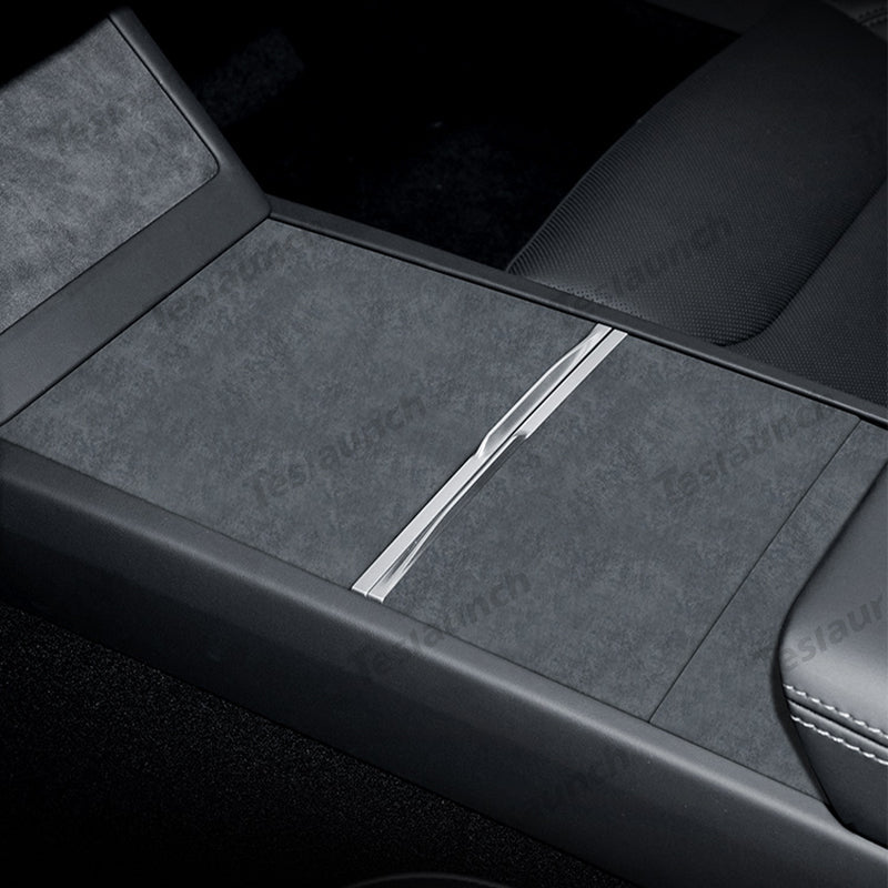Alcantara Center Console Sticker Cover For 2024+ Model 3 Highland