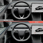 [Real Carbon Fiber] Steering Wheel Trim Cover Kit for Tesla Model YL 2026+