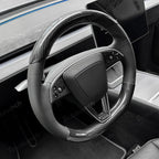 [Real Carbon Fiber] Steering Wheel Trim Cover Kit for Tesla Model Y Juniper 2025+