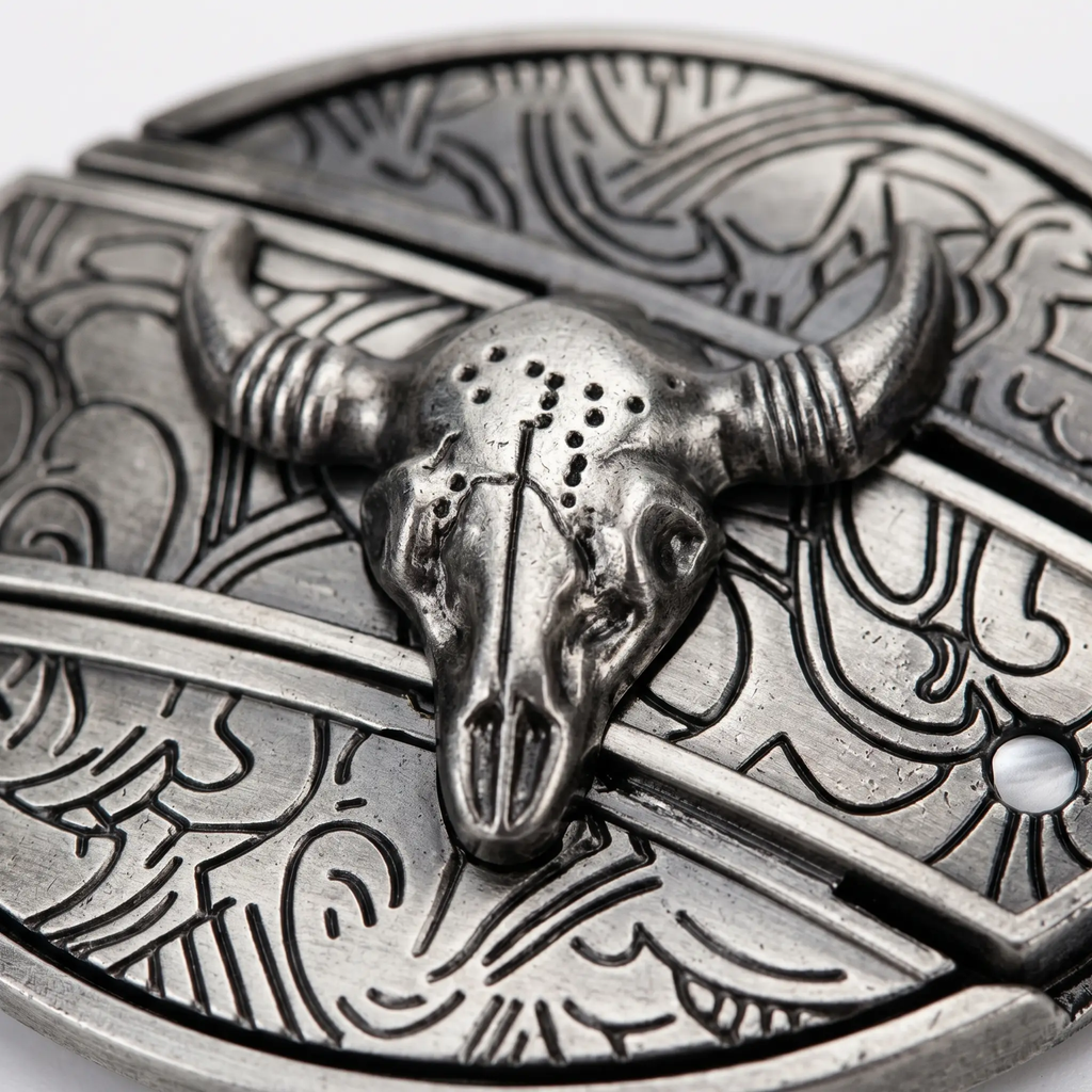 Miroken | Metal Oval Cowboys Belt Buckle
