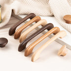 Soft Modern Solid Wood Curved Arch Cabinet Pulls