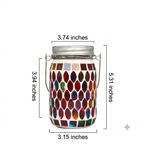 Solar Stained Glass Garden Light, Colorful Mosaic Outdoor Landscape Lamp