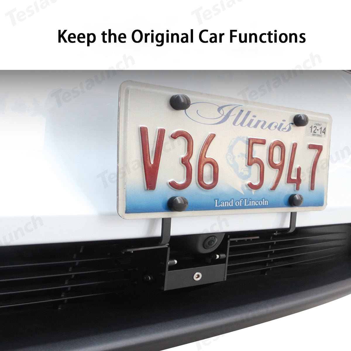 Drill-free Anti-theft US Standard License Plate Frame for Tesla Model Y Juniper 2025+