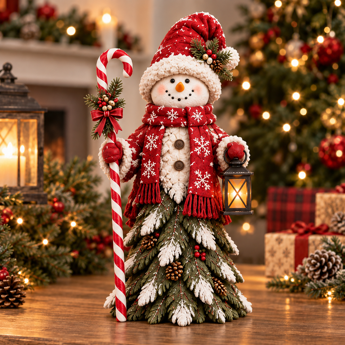 Christmas Enchanted Trio – Santa, Snowman & Holiday Witch Figurine