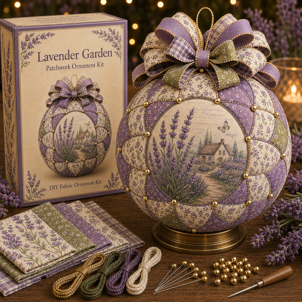 Garden & Birds Patchwork Ornament DIY Kit