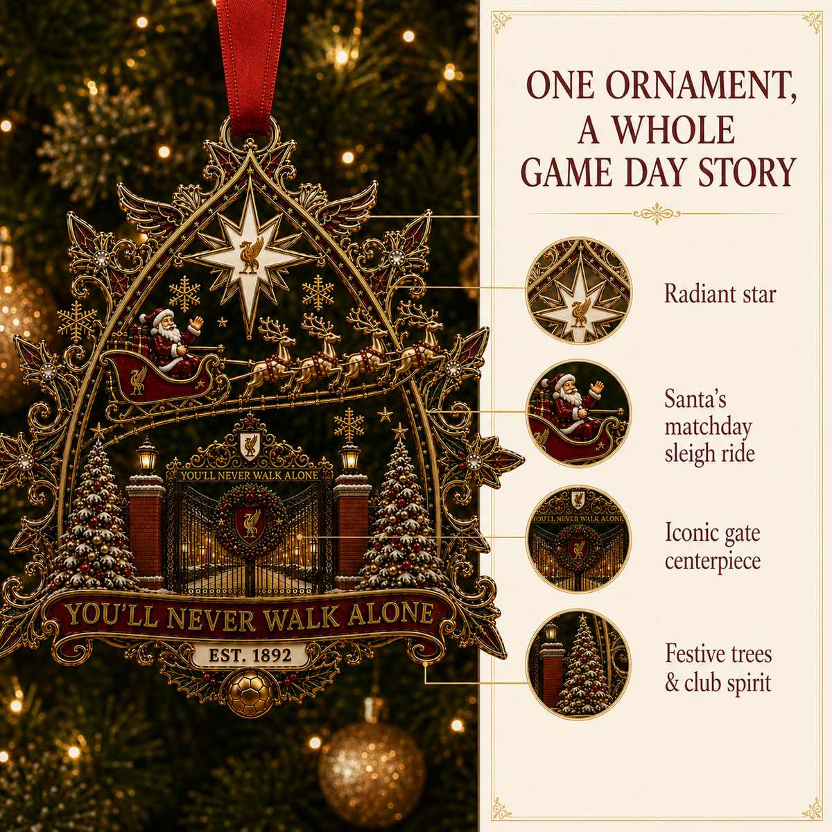 YOU’LL NEVER WALK ALONE Christmas Gate Keepsake Ornament