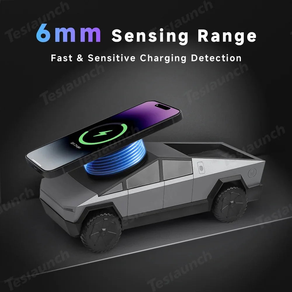 Cybertruck Wireless Charger 3-in-1 Charging Stand for All Cars