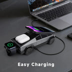 Cybertruck Wireless Charger 3-in-1 Charging Stand for All Cars