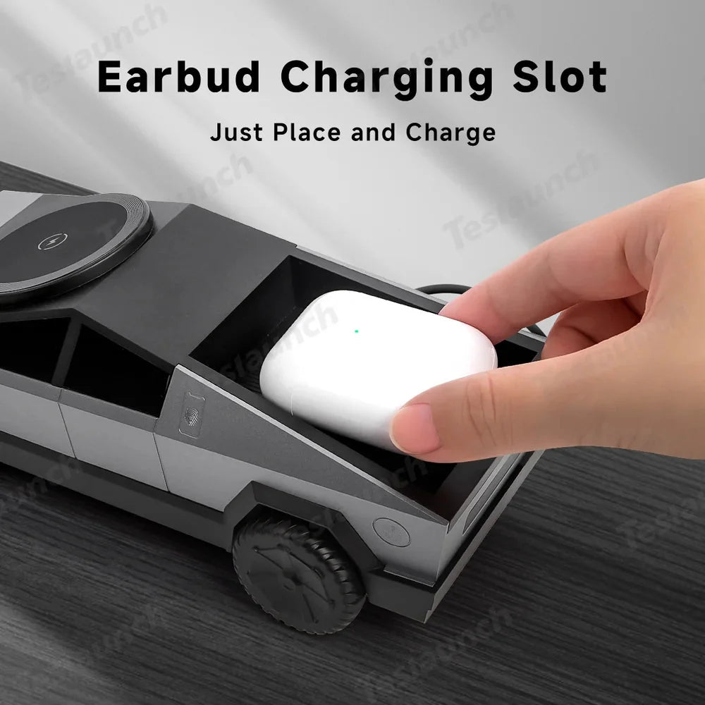 3-in-1 Wireless Charger & Stand for All Cars