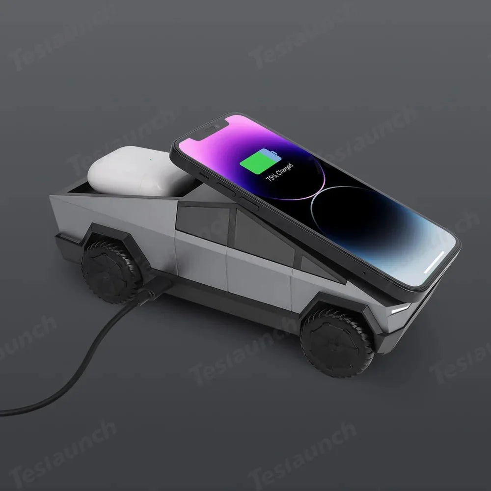 Cybertruck Wireless Charger 3-in-1 Charging Stand for All Cars