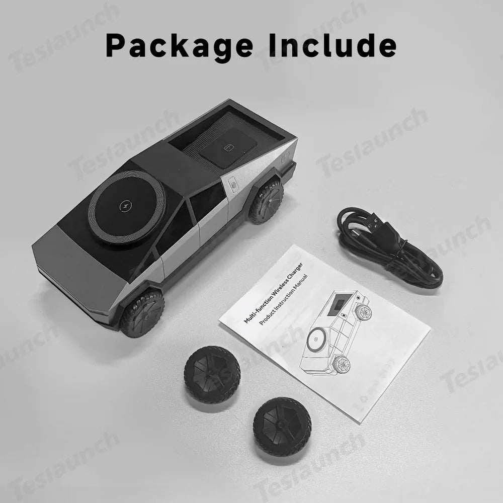 Cybertruck Wireless Charger 3-in-1 Charging Stand for All Cars