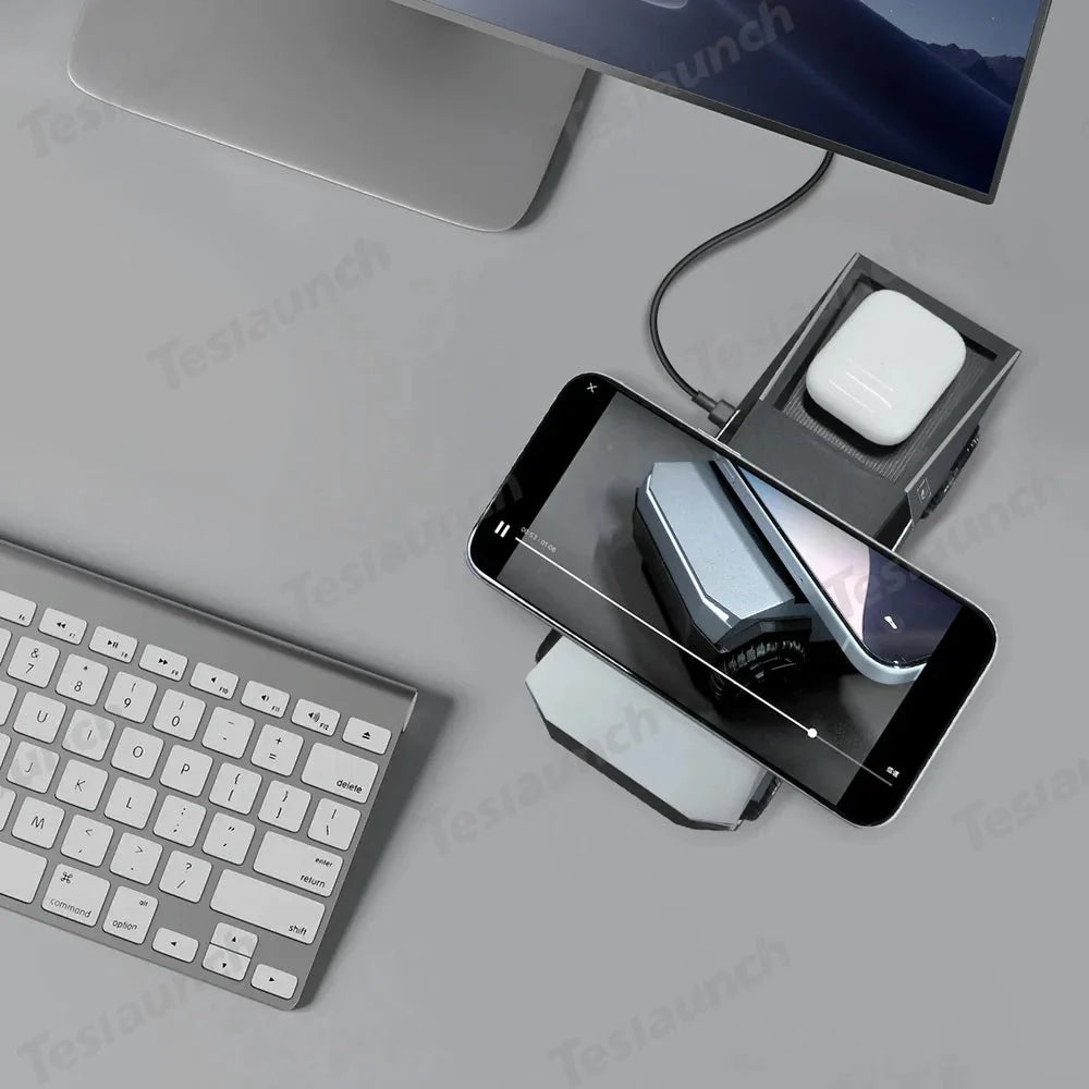 3-in-1 Wireless Charger & Stand for All Cars