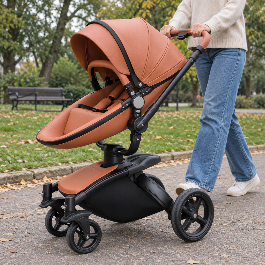 360 Degree Rotation Baby Stroller 3 in 1 with Car Seat