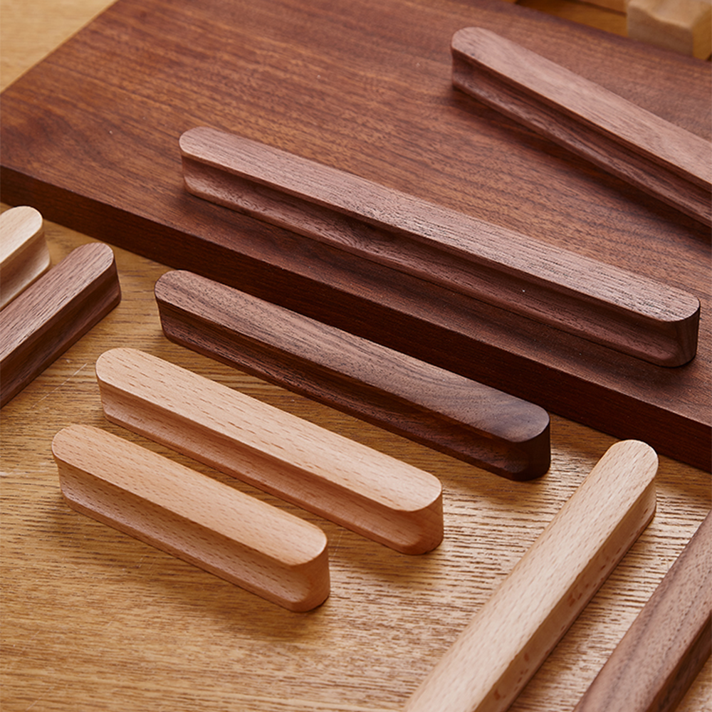 Rustic Coffee Wood Cabinet and Drawer Pulls