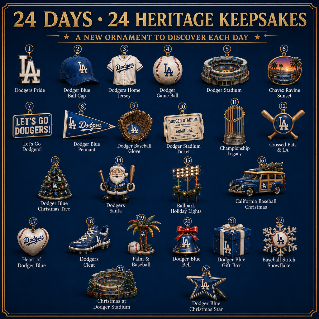 Let’s Go Dodgers! Baseball Christmas Advent Calendar