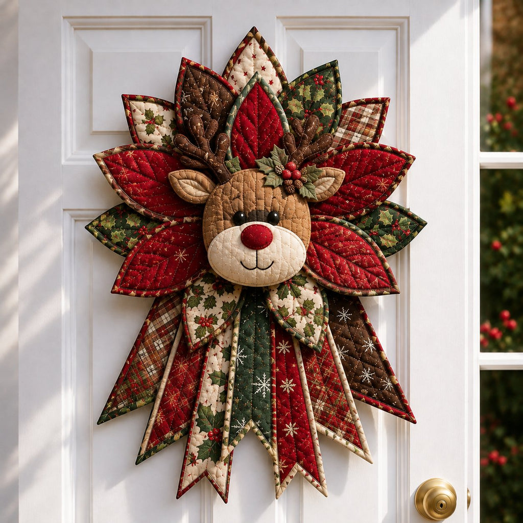 🎄 Festive Quilted Christmas Door Hanging DIY Sewing Kit