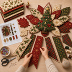 Festive Quilted Christmas Door Hanging DIY Sewing Kit