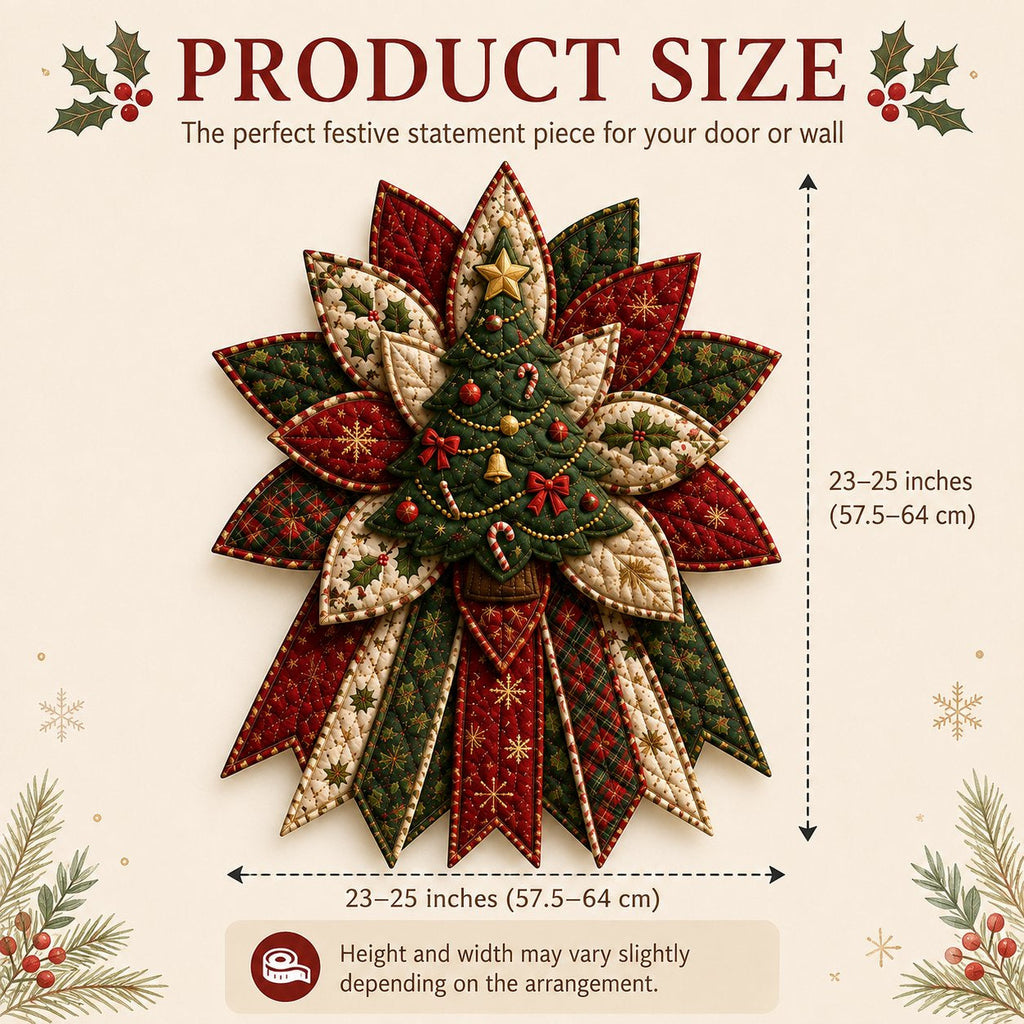 Festive Quilted Christmas Door Hanging DIY Sewing Kit