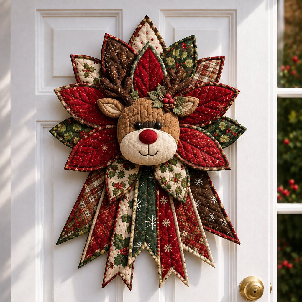 Festive Quilted Christmas Door Hanging DIY Sewing Kit