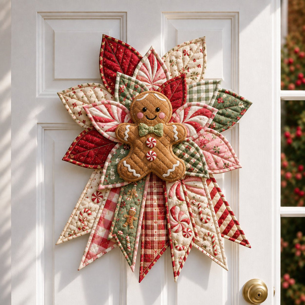 Festive Quilted Christmas Door Hanging DIY Sewing Kit