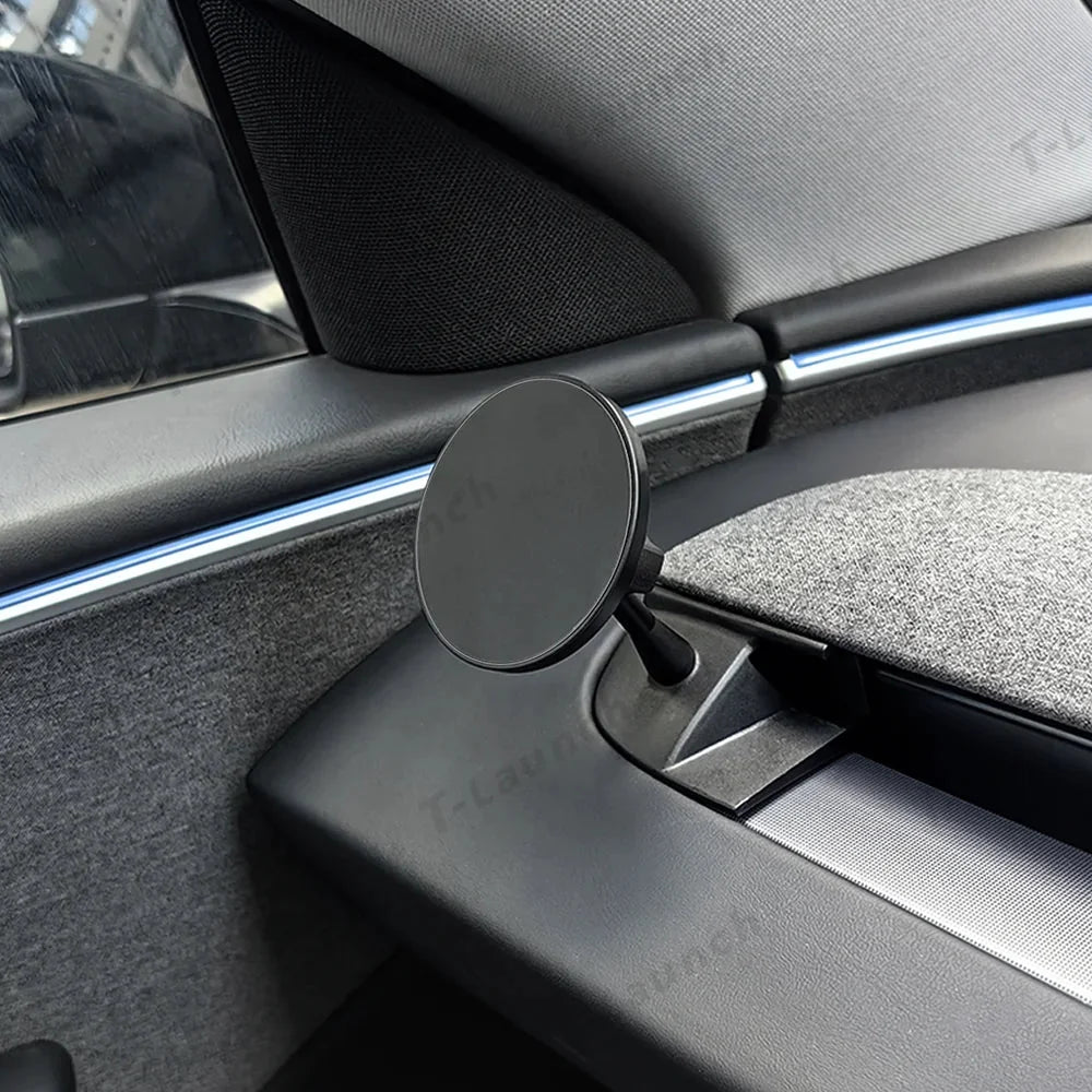 360° Adjustable Magnetic Phone Mount for Tesla Model Y Juniper 2025+ / Model 3 Highland 2024+