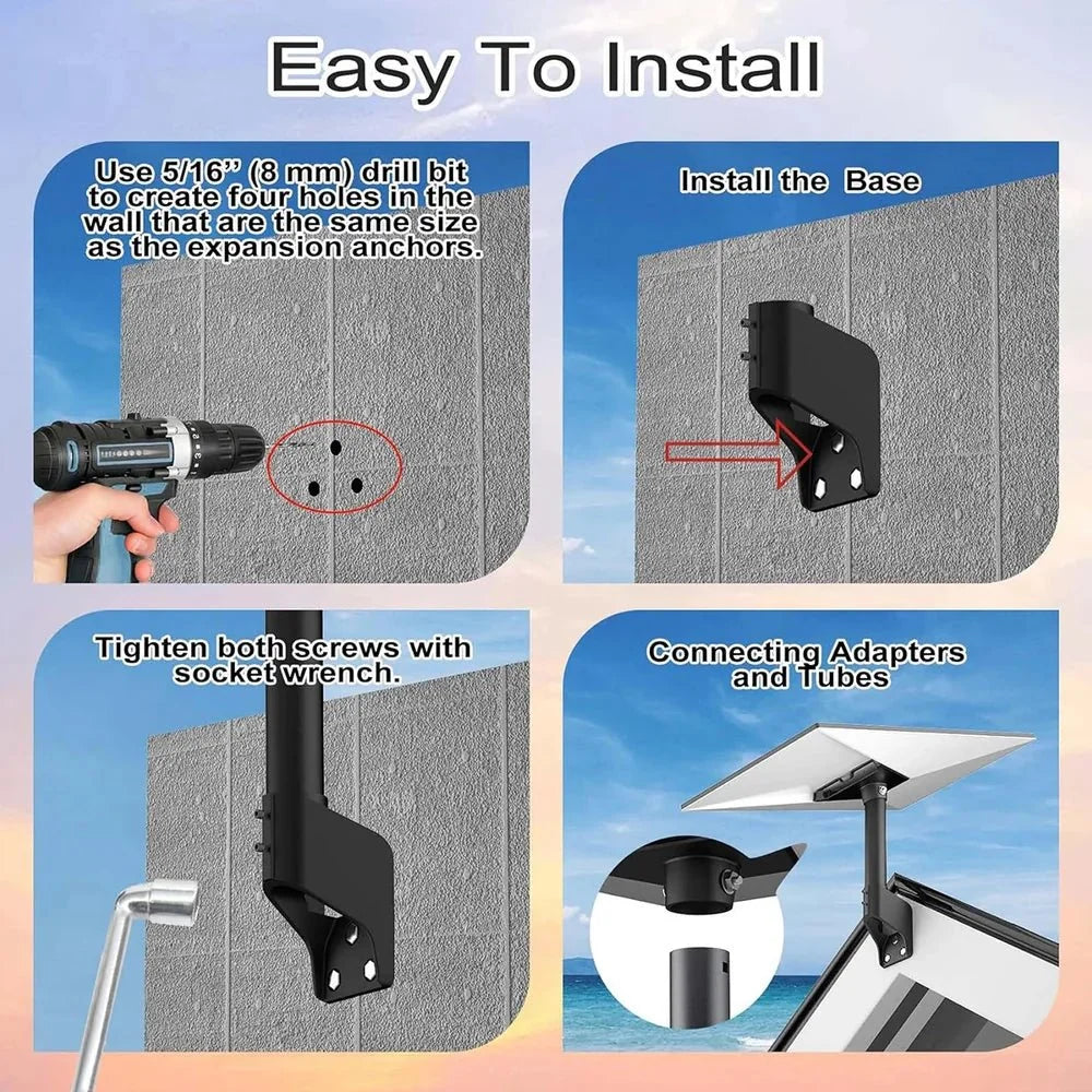 360° Adjustable Wall & Roof Mount Kit for Starlink Gen 3