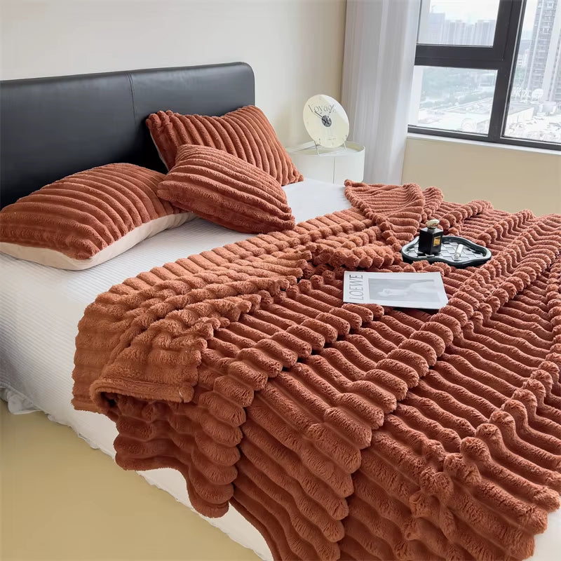 Cozy Striped Throw Blanket