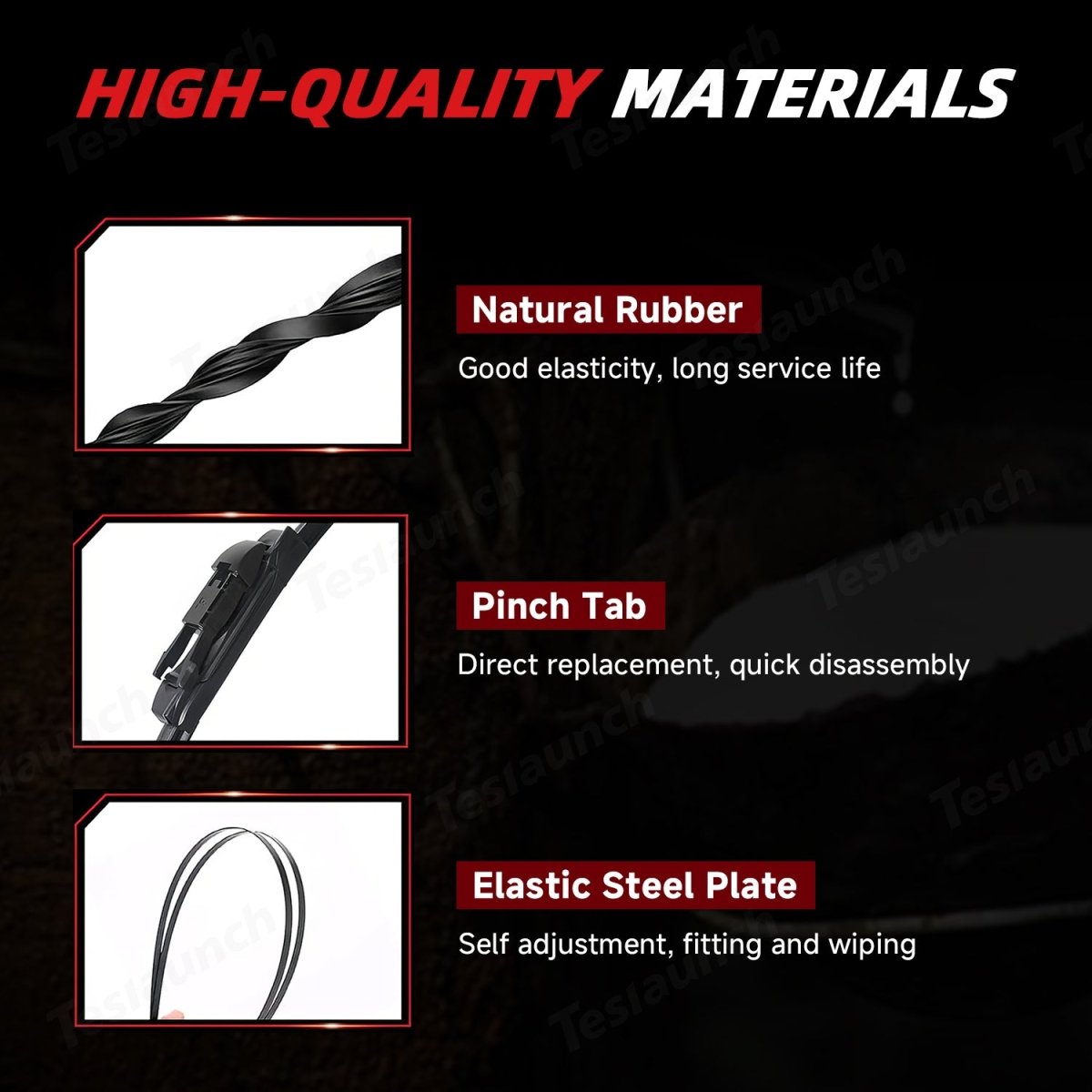 27" and 18" Windshield Wiper Blades Replacement for Tesla Model X 2015-2022 (Set of 2)