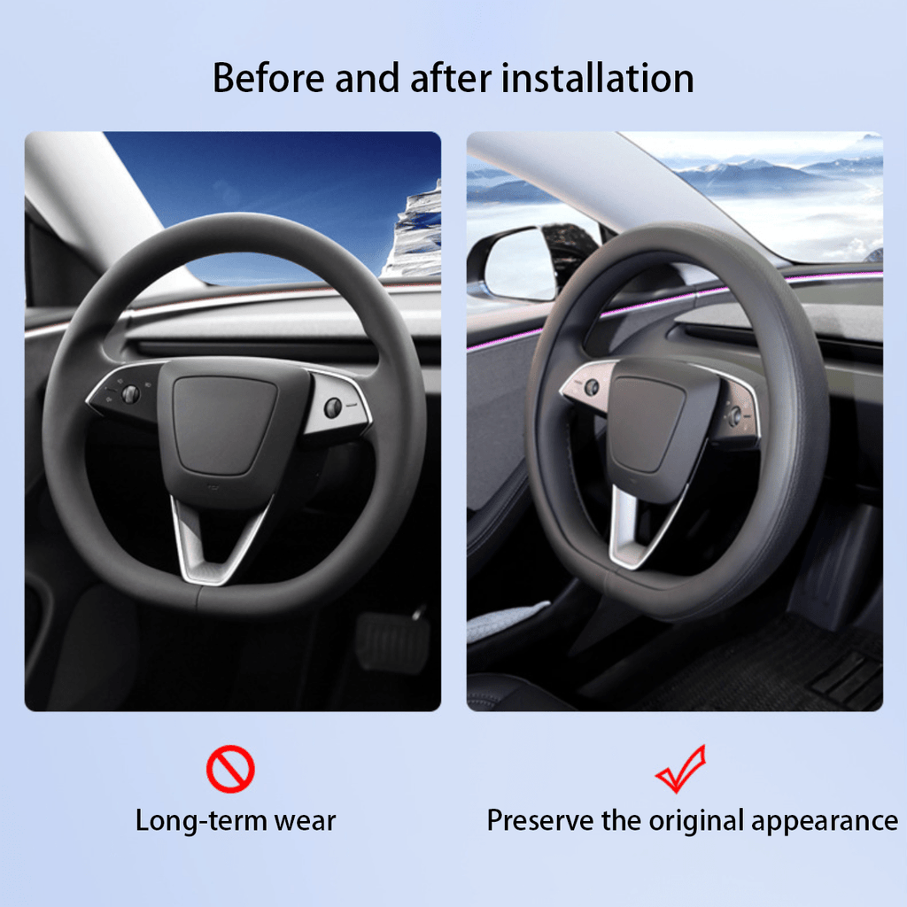 Premium Ventilated Steering Wheel Cover for Tesla Model Y L 2026+